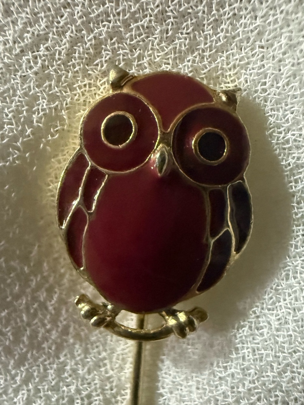 Vintage Owl Stick Pin 70s